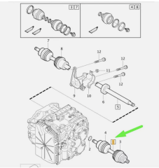 VOLVO 36050795 S60 II Ön Sol Aks