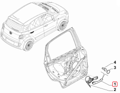 FIAT 500L Ön / Arka Sağ Dış Kapı Tutamak 735578414