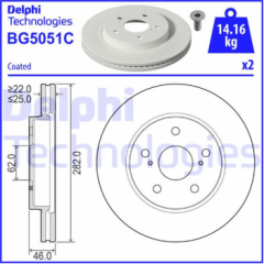 DELPHI BG5051C Fren Diski Ön Havalı