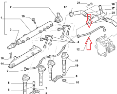 FIAT Enjeksiyon / Enjektör Borusu 55216335