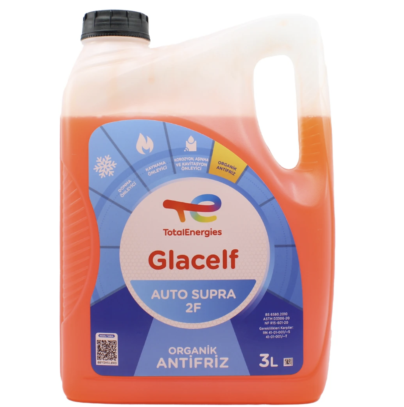 TOTAL Glacelf Auto Supra 2F Kırmızı Antifiriz 3 LT