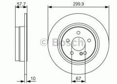 MERCEDES 204 C SERİSİ ARKA FREN DİSK 0986479S92