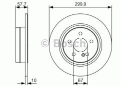 BOSCH 0986479S92 MERCEDES 204 C Serisi Arka Fren Disk A2044230912