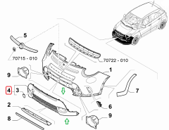 FIAT 500L Ön Alt Tampon 71776091