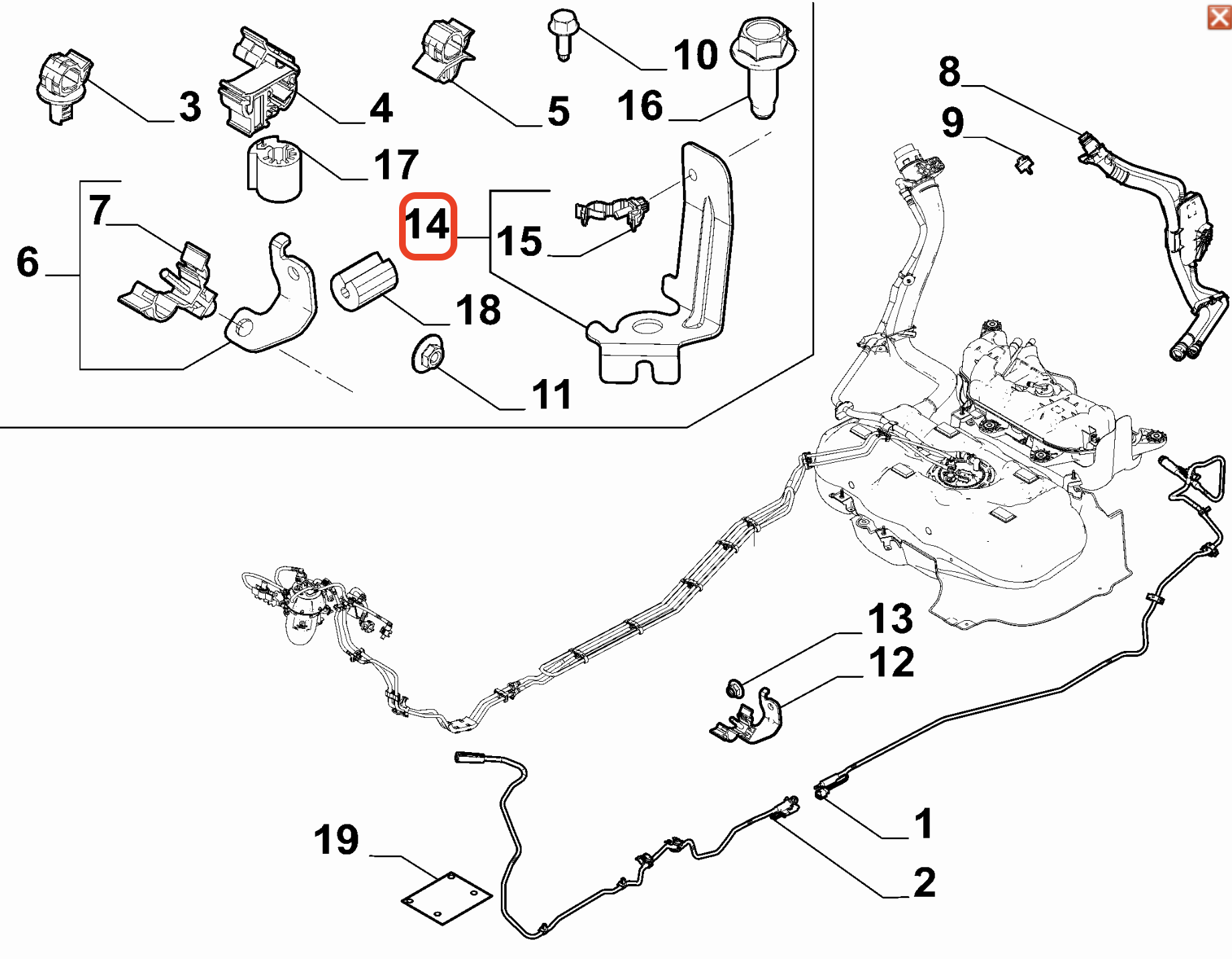 Fiat Egea Yakıt Dolum Boru Braketi OPAR 46337301