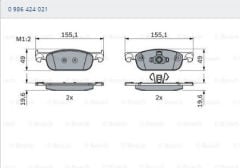 BOSCH 0986424021 CLIO 4 Ön Fren Balata  410604682R
