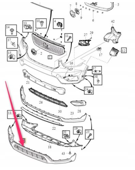 VOLVO XC40 Ön Tampon Rüzgarlığı 31650113
