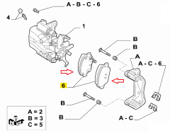 FIAT Egea Arka Fren Balatası 77367717