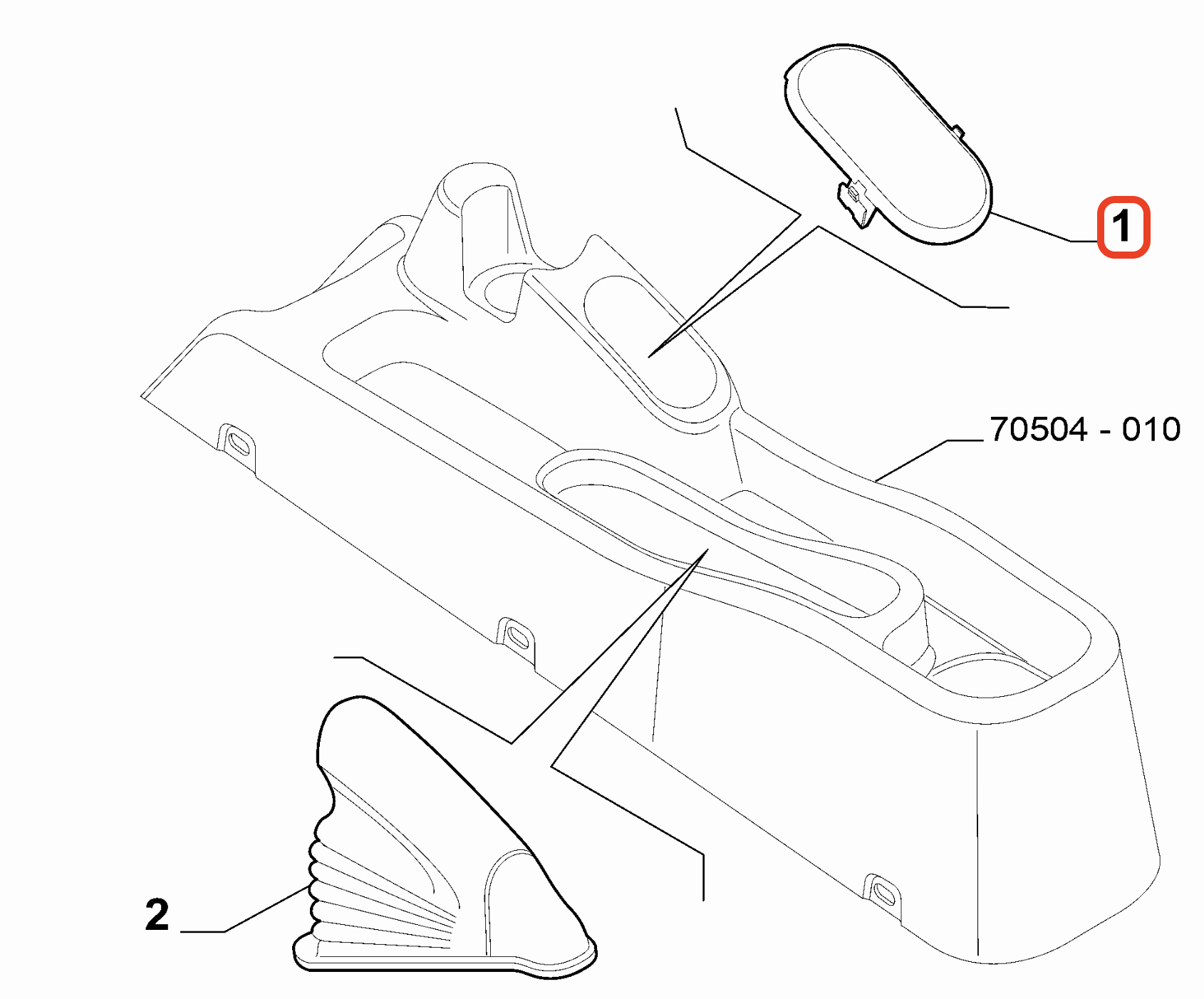 Fiat Fiorino 2016-2024 Orta Konsol Kapak 735641552