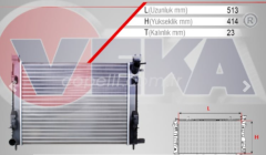 Clio/Captur/Logan Motor Su Radyatör   | VEKA 163539
