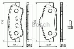 BOSCH 0986494713 / 308 / 301 / Elysee Ön Fren Balata 1608691380 / 1647863480
