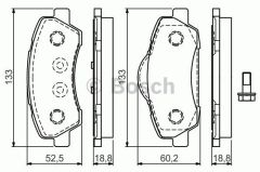 BOSCH 0986494713 / 308 / 301 / Elysee Ön Fren Balata 1608691380 / 1647863480