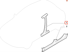 Fiat Bravo Sağ Orta Direk Sacı 71748744