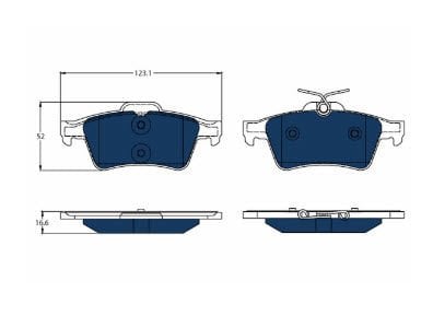 PSA 3008 / 5008 Arka Fren Balata 1623180880