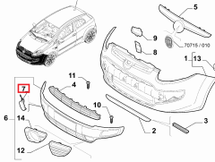 FIAT Punto Evo Ön Çeki Demir Kapağı 735507113 / 735500128