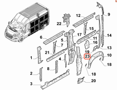Fiat Ducato Sol Yan Takviye Sacı 53176963 / 52174743