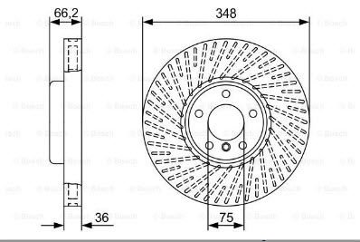 BOSCH  0986479W19 BMW F10 Ön  Fren Disk Sol  34116785669