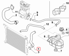 FIAT 1,9 Punto Radyatör Hortumu 55700622