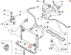 Fiat Palio Siena Albea Radyatör Alt Traversi 51733148