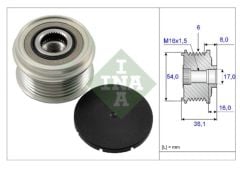 INA 535006310 Astra H 1.3 Dizel Alternatör Kasnak ( 6 Kanal ) 77362717