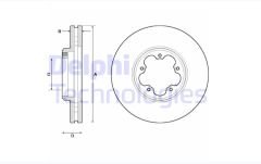 DELPHI BG9150 TRANSIT V363 Ön Fren Disk BK21 1125 B1D