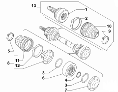 FIAT 1,3 Punto Sağ Aks Mili 46307688