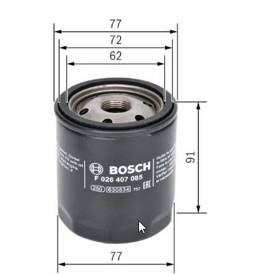 Mazda Yağ Filtresi Bosch F026407085