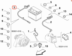 Fiat Egea Akü Kablosu OPAR 52185604