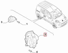 Fiat Fiorino Sol Sürgülü Kapı Kilidi 52139153 1370898080 1365310080
