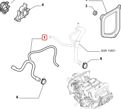 Fiat 1.4 8V Palio Albea Siena Kalorifer Hortumu 51774755