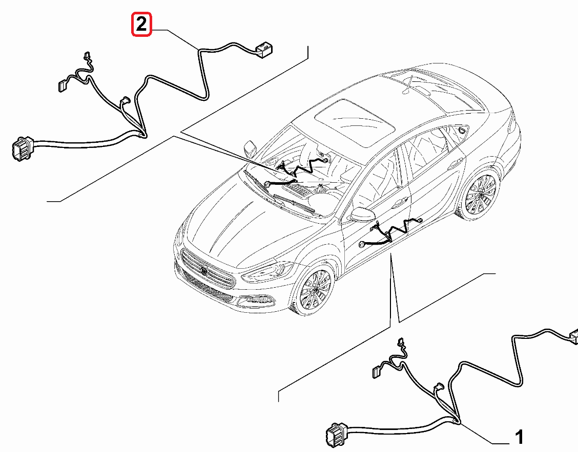 FIAT Egea Kapı Kablo Tesisatı OPAR 52047262
