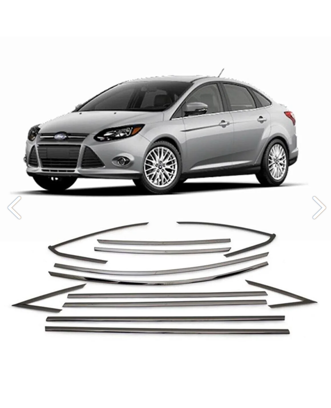 OMSA 2608146 Ford Focus 3 HB Krom Cam Çerçevesi