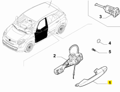 FIAT 500L Kapı Kolu 735578417