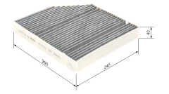 BOSCH 1987435545 Mercedes W205 BOSCH Karbonlu Polen Filtresi A2058350147