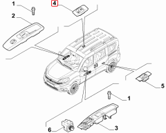 FIAT PEUGEOT CITROEN Cam Açma Kapama Anahtarı 735461280