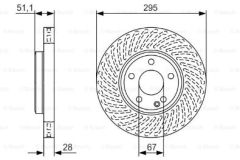 B0SCH 0986479A58 MERCEDES Ön Fren Diski A2464212412