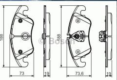 BOSCH 0986495110 AUDI Ön Fren Balata 8K0698151D