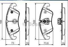 BOSCH 0986495110 AUDI Ön Fren Balata 8K0698151D
