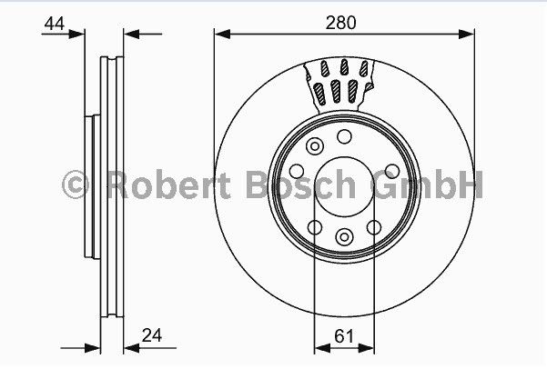 BOSCH 0986479S66 KANGOO III Fren Diski 7701209839
