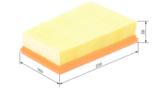 NISSAN/Qashqai/X-Trail II Hava Filtresi Bosch F026400126