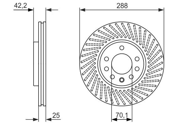 BOSCH 0986479884 VECTRA B Ön Fren Diski	 569056