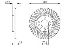 BOSCH 0986479884 VECTRA B Ön Fren Diski	 569056