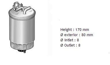 Purflux FCS412BV Transporter T4  Yakıt Filtre  1H0127401C