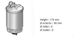 Purflux FCS412BV Transporter T4  Yakıt Filtre  1H0127401C
