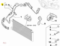 Doblo Klima Borusu Komple 52121202