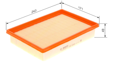 BOSCH F026400311 CHEVROLET CAPTIVA Hava Filtresi 96950990