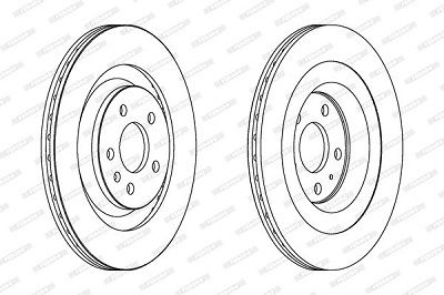 AUDI  A4-A5-A6-A7-A8-Q5  Fren Disk Arka FERODO DDF1667C