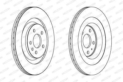 AUDI Fren Disk Arka FERODO DDF1667C