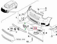 FIAT 500X Ön Alt Sol Tampon Kapağı 735622048