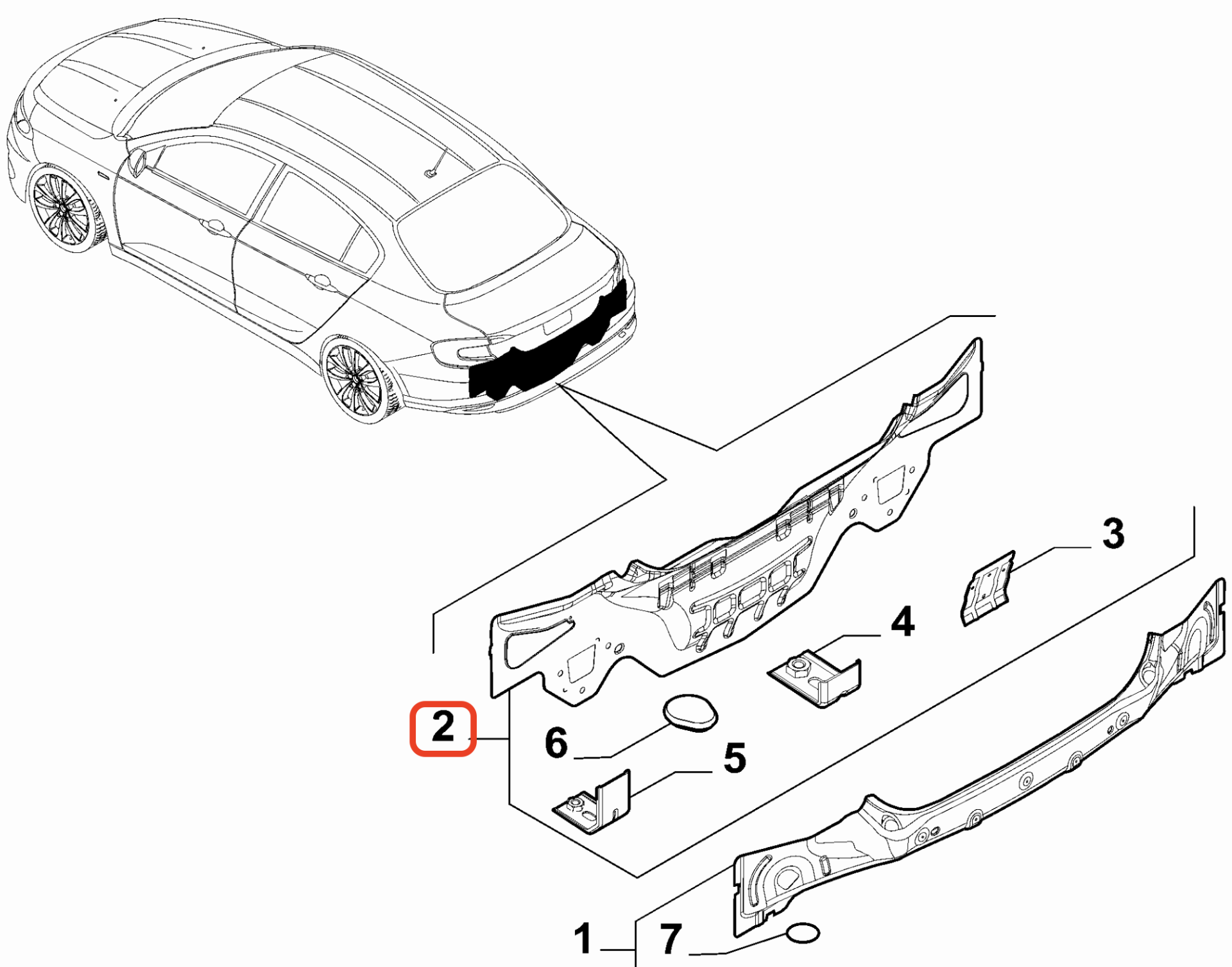 Fiat Egea Arka Travers Takviye OPAR 51984274 / 52159552